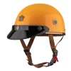 Mũ bảo hiểm VN 1/2 Royal M379 màu cam, hình ảnh tổng thể với kính chắn gió